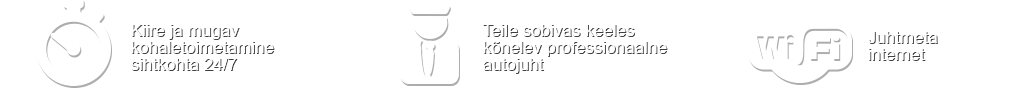 Kiire ja mugav autorent Tallinnas koos professionaalse autojuhiga 24/7 teie sobivas keeles. Autos olemas WIFI.